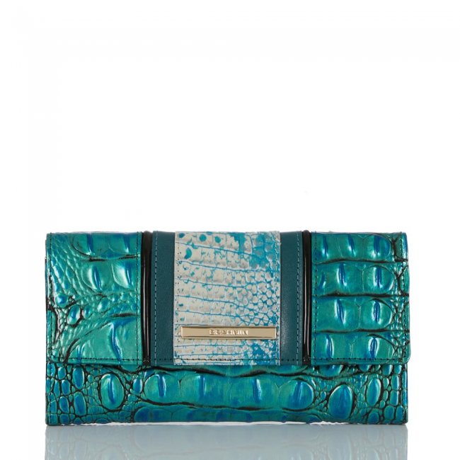 Brahmin Cordelia Wallet Peacock Shimmer ID:Brahmin-203738