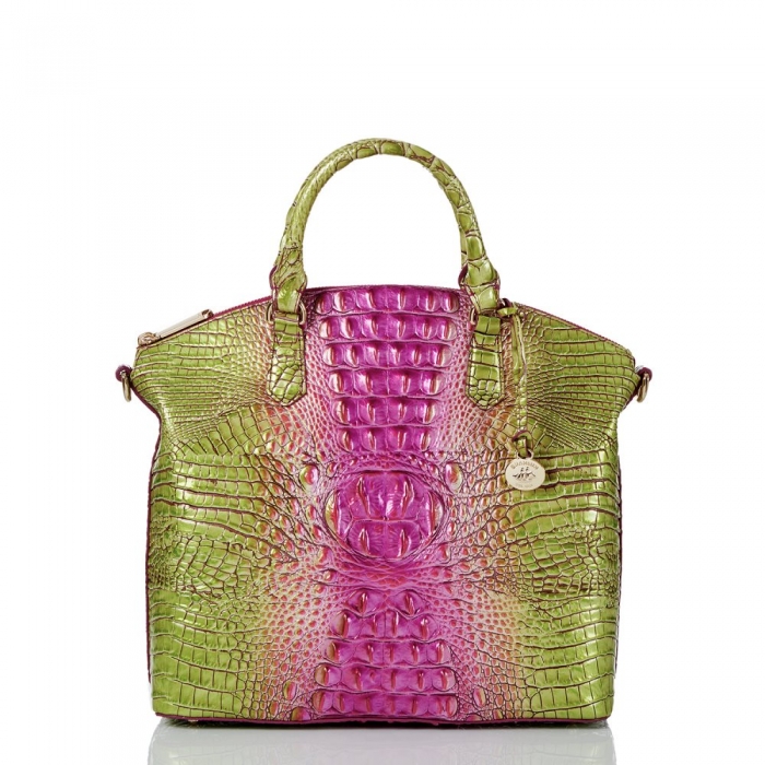 Brahmin Large Duxbury Satchel Limeade Ombre Melbourne ID:Brahmin-203080