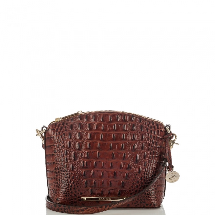 Brahmin Mini Duxbury | Mini Brown Leather Satchel Handbag ID:Brahmin-203383