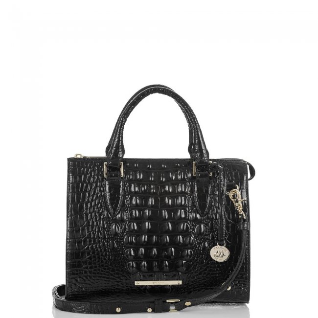 Brahmin Anywhere Convertible Black Satchel Handbag ID:Brahmin-203106 Brahmin Anywhere Convertible Black Satchel Handbag ID:Brahmin-203106