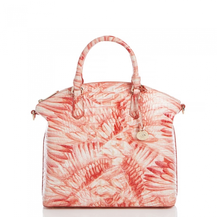 Brahmin Large Duxbury Satchel Pink Flamingo Melbourne ID:Brahmin-203085