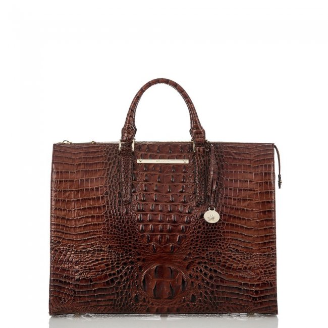 Brahmin Business Tote Bag | Pecan Melbourne ID:Brahmin-203470