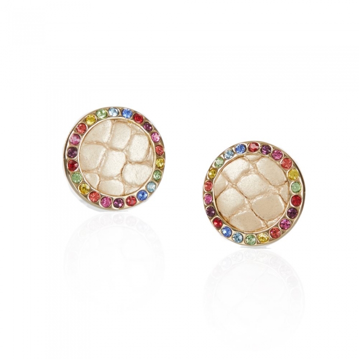 Brahmin Round Crystal Earrings Multi Fairhaven ID:Brahmin-203889