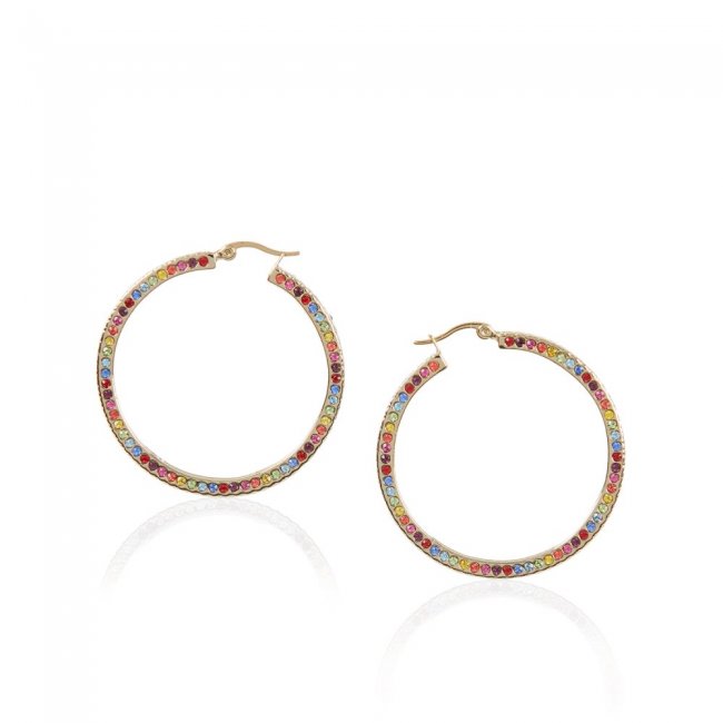 Brahmin Hoop Crystal Earring Multi Fairhaven ID:Brahmin-203888 Brahmin Hoop Crystal Earring Multi Fairhaven ID:Brahmin-203888