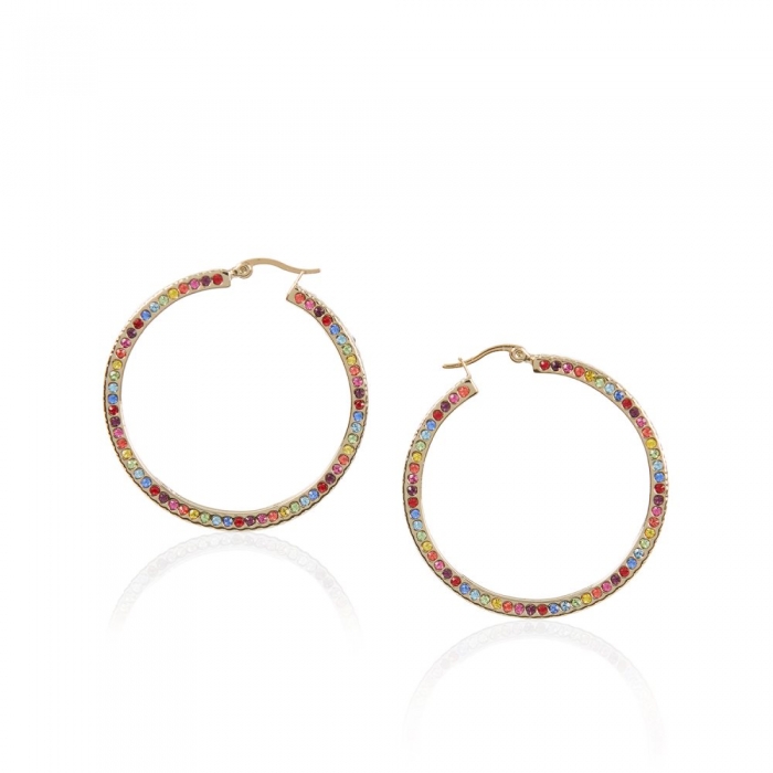 Brahmin Hoop Crystal Earring Multi Fairhaven ID:Brahmin-203888