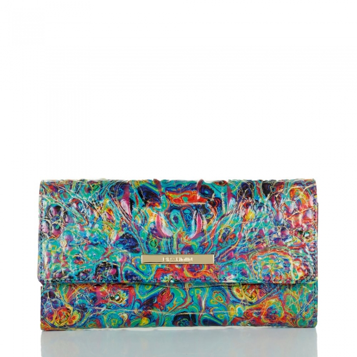 Brahmin Cordelia Wallet Blue Ammolite Melbourne ID:Brahmin-203633