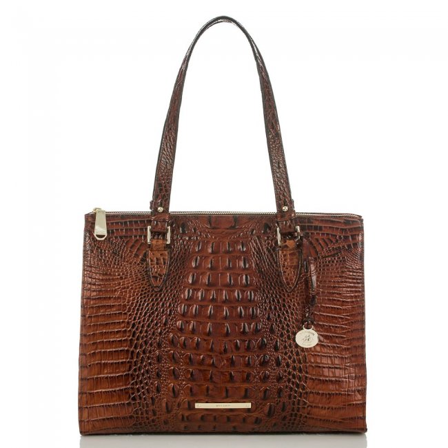 Brahmin Anywhere Leather Tote Handbag | Pecan Melbourne ID:Brahmin-202794 Brahmin Anywhere Leather Tote Handbag | Pecan Melbourne ID:Brahmin-202794