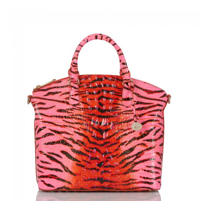 Brahmin Large Duxbury Satchel Pink Feline Ombre Melbourne ID:Brahmin-203073