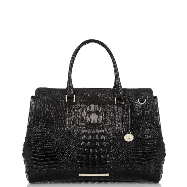 Brahmin Finley Black Carryall Satchel | Black Melbourne ID:Brahmin-203110