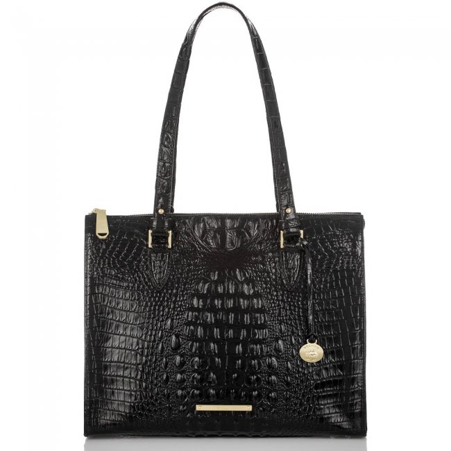Brahmin Anywhere Tote | Black Leather Tote Handbag ID:Brahmin-202793 Brahmin Anywhere Tote | Black Leather Tote Handbag ID:Brahmin-202793