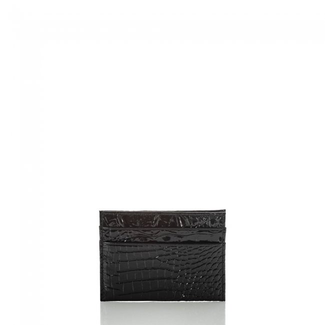 Brahmin Charlie Leather Card Case Wallet | Black Melbourne ID:Brahmin-203619