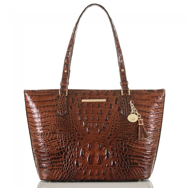 Brahmin Medium Asher Tote Handbag | Pecan Melbourne ID:Brahmin-202761