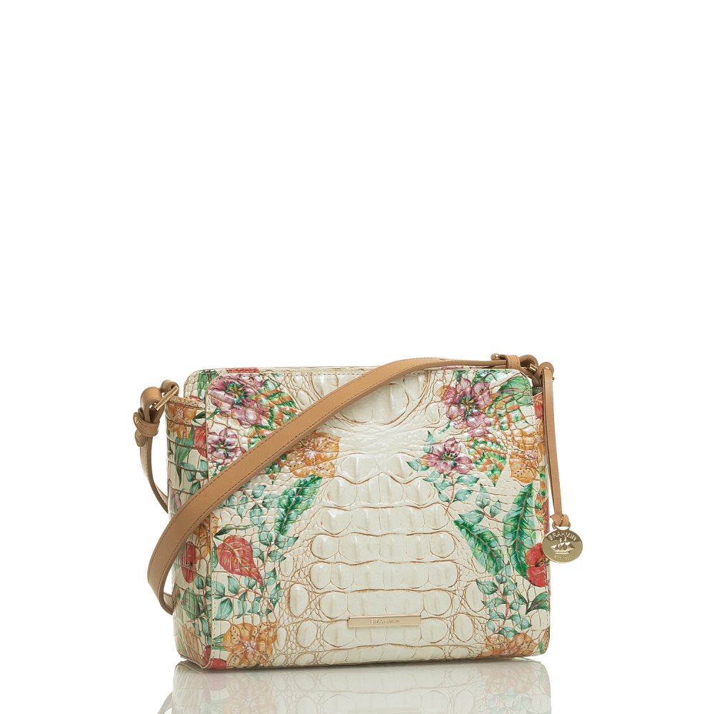 Brahmin Carrie Crossbody Ivory Tahiti ID:Brahmin-203328