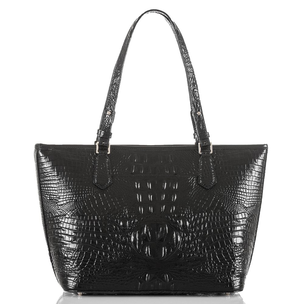Brahmin Medium Asher | Black Leather Tote Handbag ID:Brahmin-202714