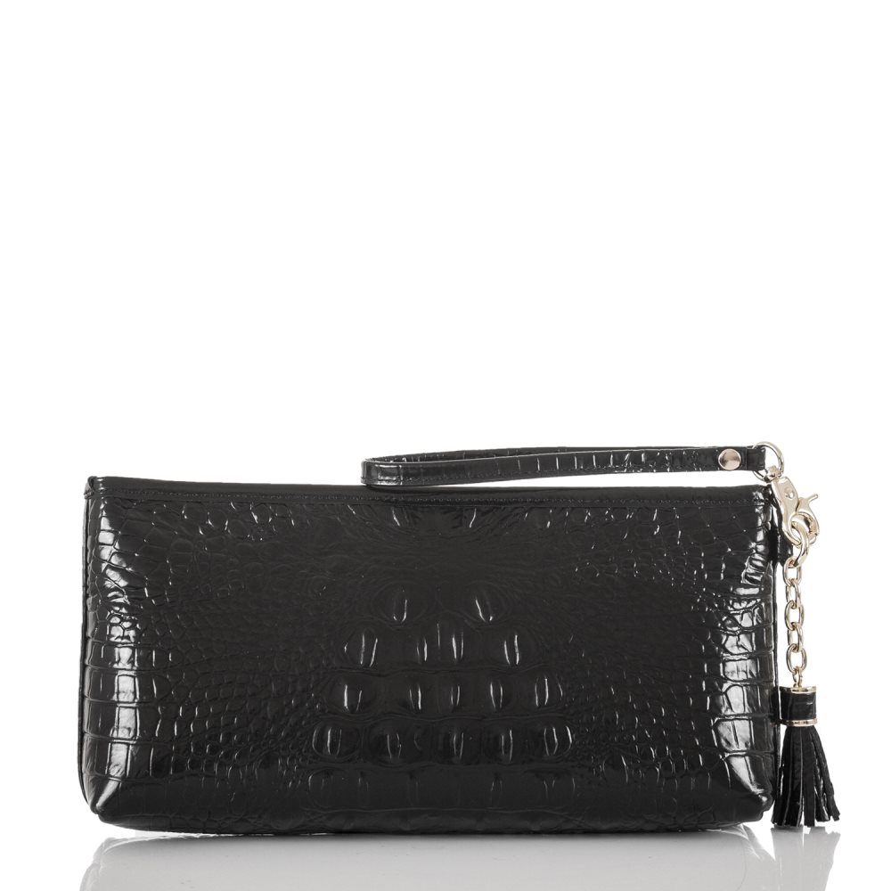 Brahmin Kayla Leather Wristlet Clutch | Black Melbourne ID:Brahmin-203249