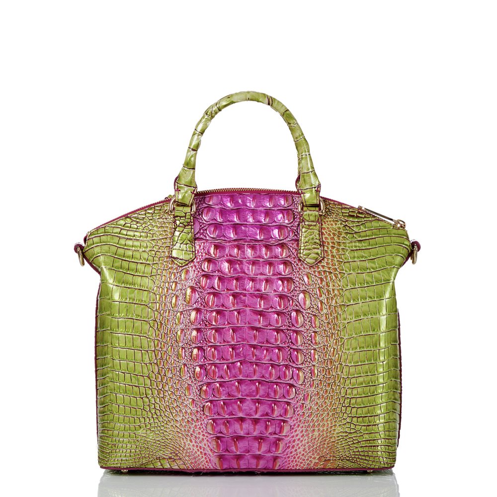 Brahmin Large Duxbury Satchel Limeade Ombre Melbourne ID:Brahmin-203080