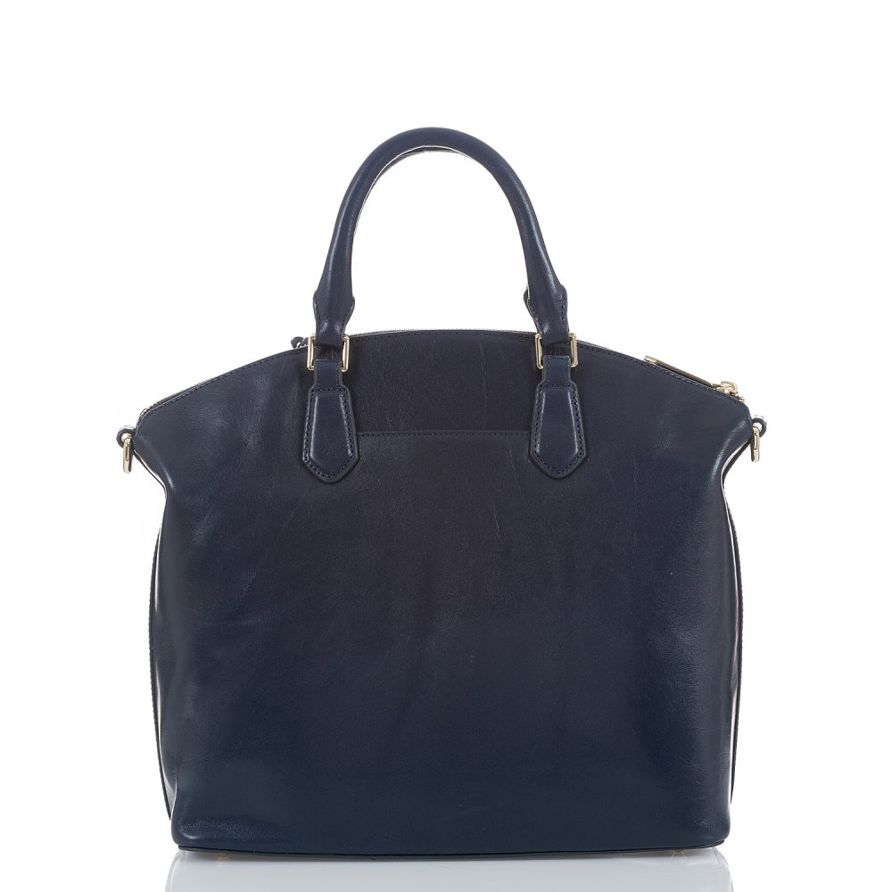 Brahmin Large Duxbury Satchel Navy Topsail ID:Brahmin-202994