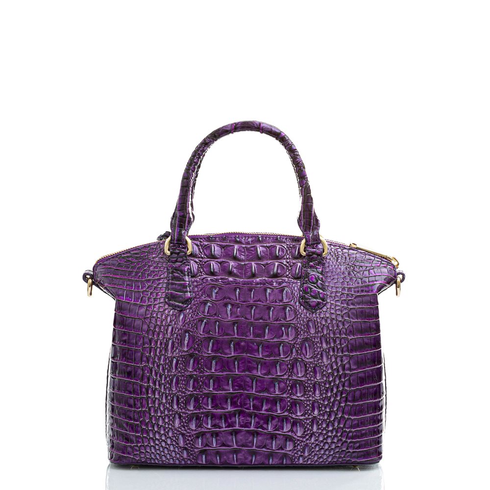 Brahmin Purple Leather Duxbury Satchel | Ultraviolet Ombre ID:Brahmin-203049