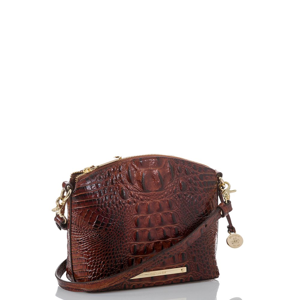 Brahmin Mini Duxbury | Mini Brown Leather Satchel Handbag ID:Brahmin-203383