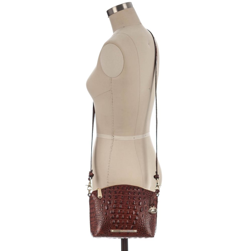 Brahmin Mini Duxbury | Mini Brown Leather Satchel Handbag ID:Brahmin-203383