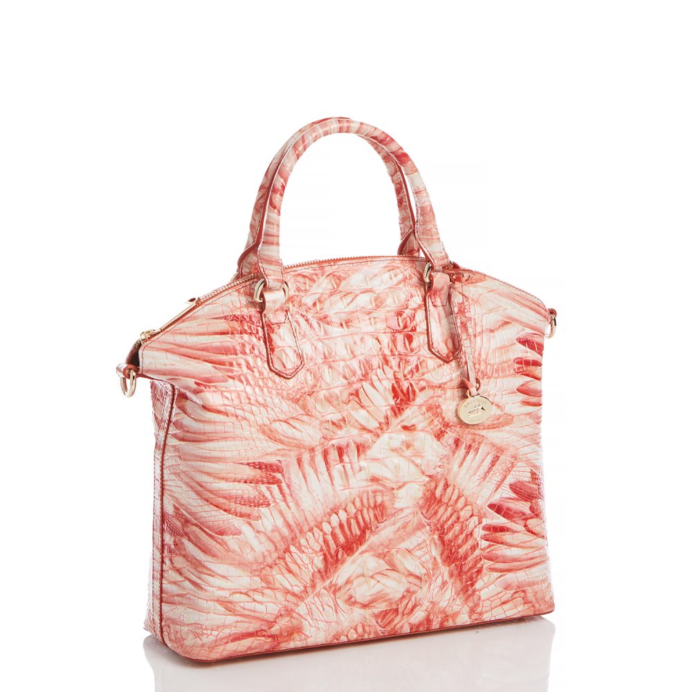 Brahmin Large Duxbury Satchel Pink Flamingo Melbourne ID:Brahmin-203085