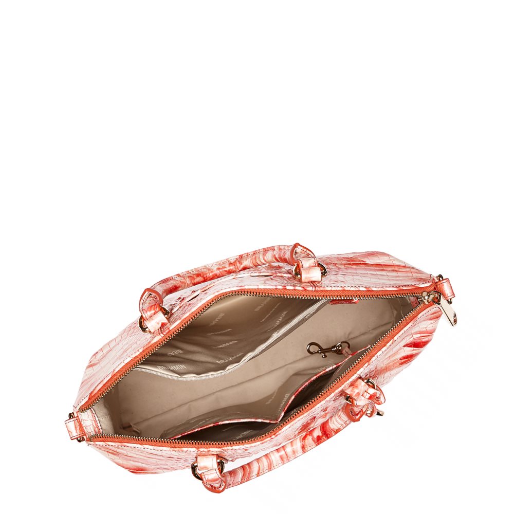 Brahmin Large Duxbury Satchel Pink Flamingo Melbourne ID:Brahmin-203085