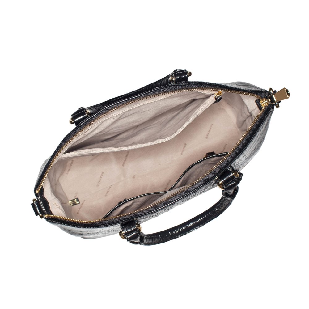 Brahmin Large Duxbury Satchel | Large Black Leather Satchel ID:Brahmin-203066