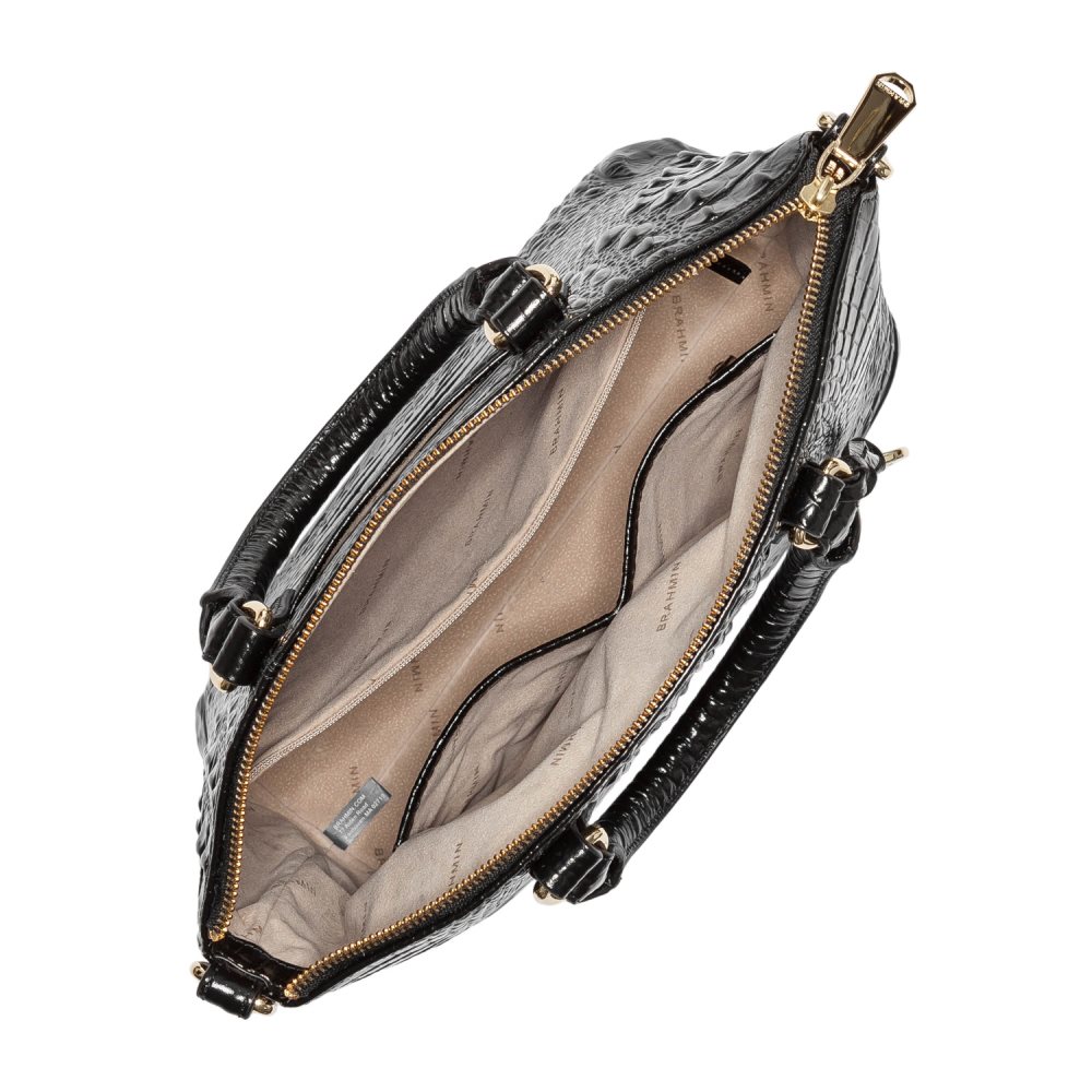 Brahmin Duxbury Satchel Black Melbourne ID:Brahmin-203039