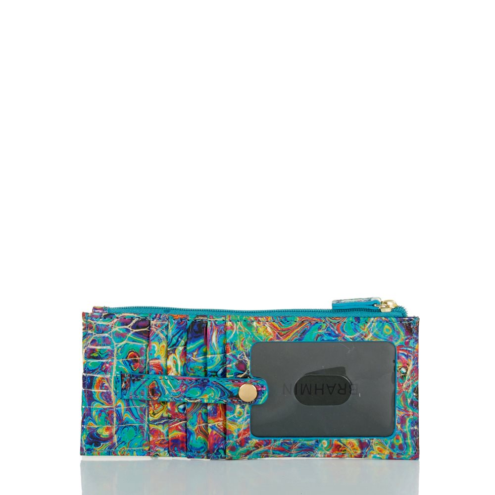 Brahmin Credit Card Wallet Blue Ammolite Melbourne ID:Brahmin-203631