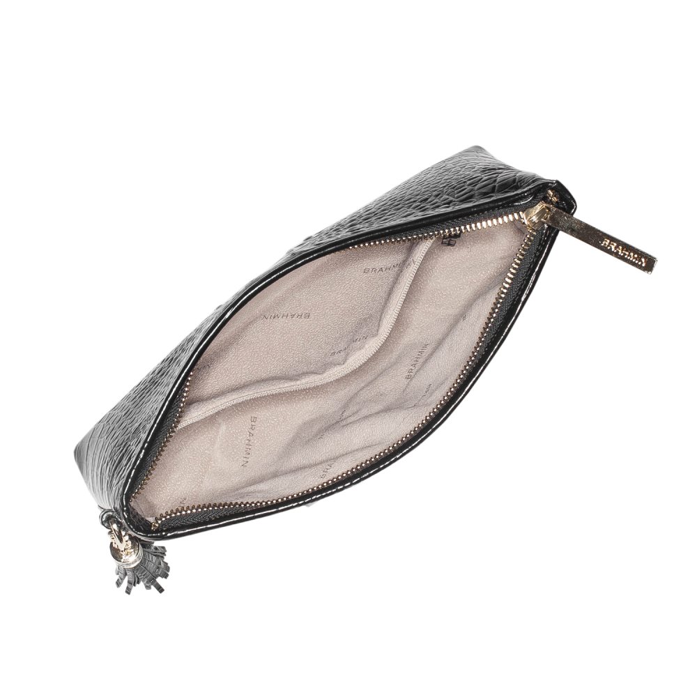 Brahmin Kayla Leather Wristlet Clutch | Black Melbourne ID:Brahmin-203628