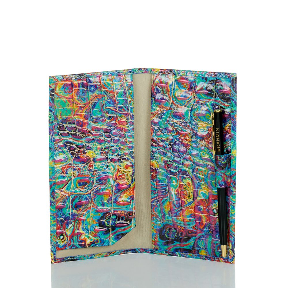 Brahmin Cordelia Checkbook Blue Ammolite Melbourne ID:Brahmin-203632