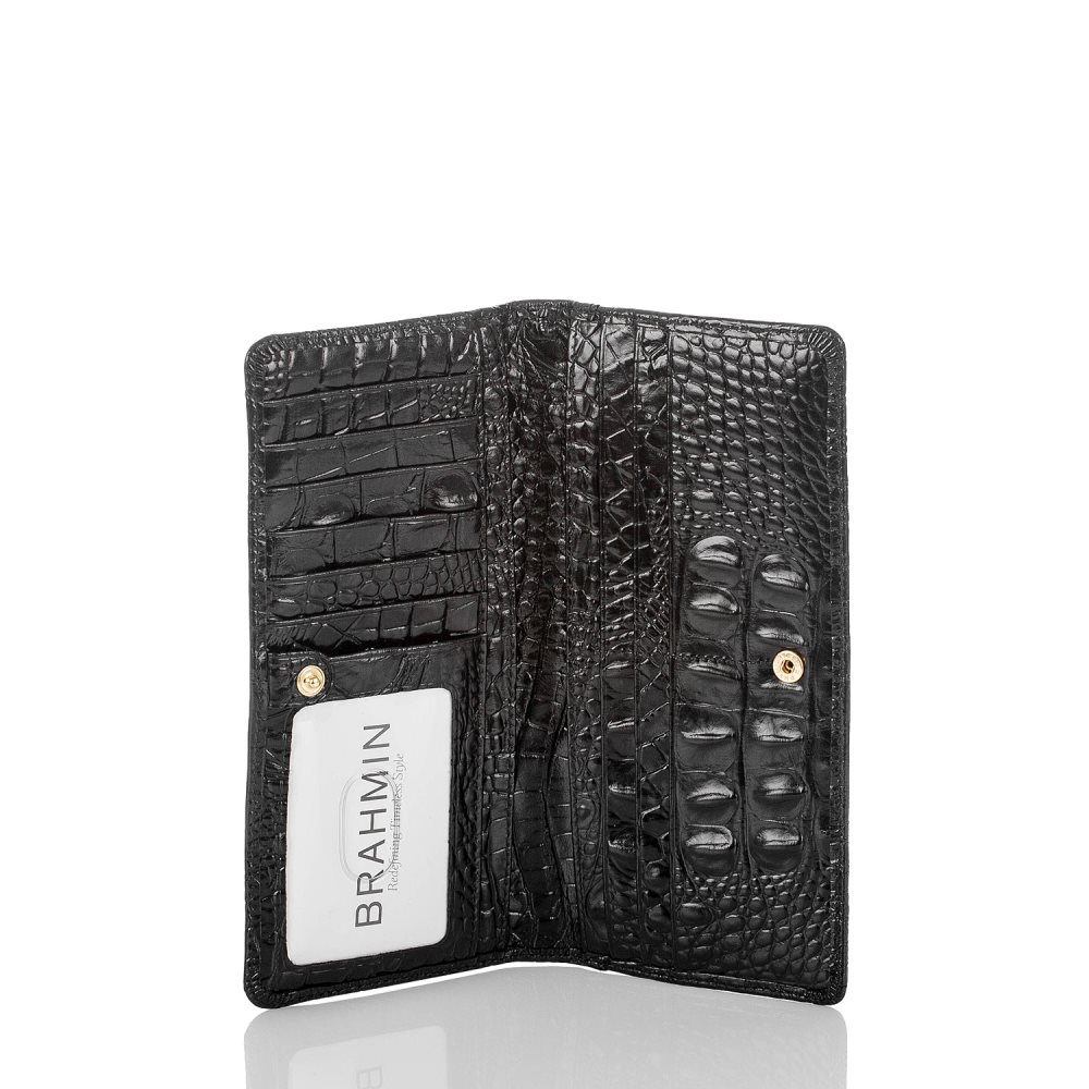 Brahmin Ady Black Leather Wallet | Black Melbourne ID:Brahmin-203615