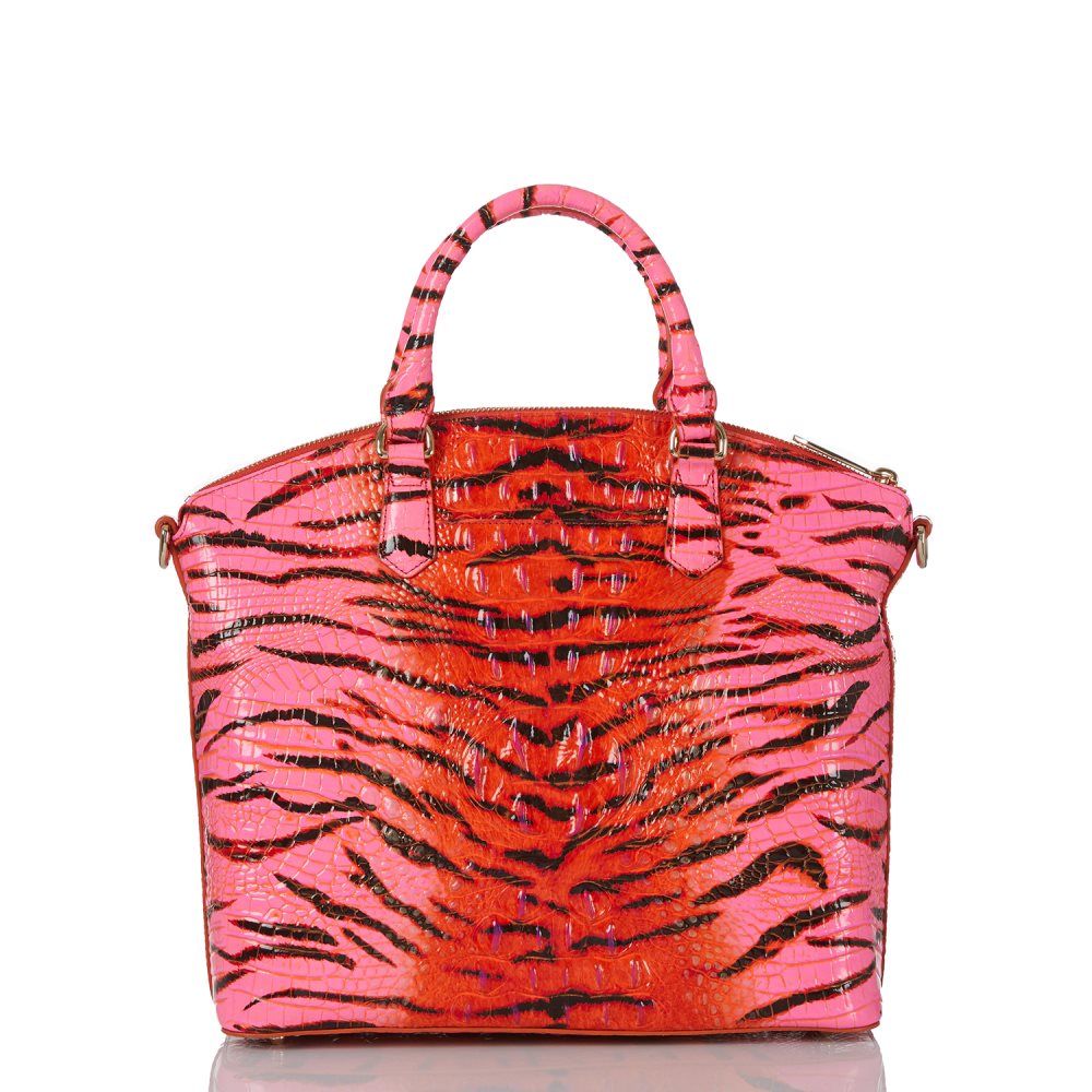 Brahmin Large Duxbury Satchel Pink Feline Ombre Melbourne ID:Brahmin-203073