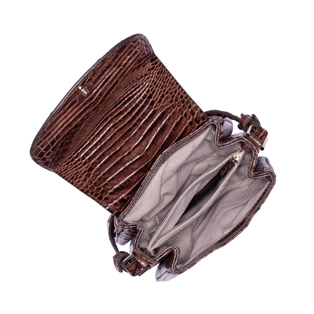 Brahmin Everlee | Vintage Brown Leather Crossbody Bag ID:Brahmin-203345