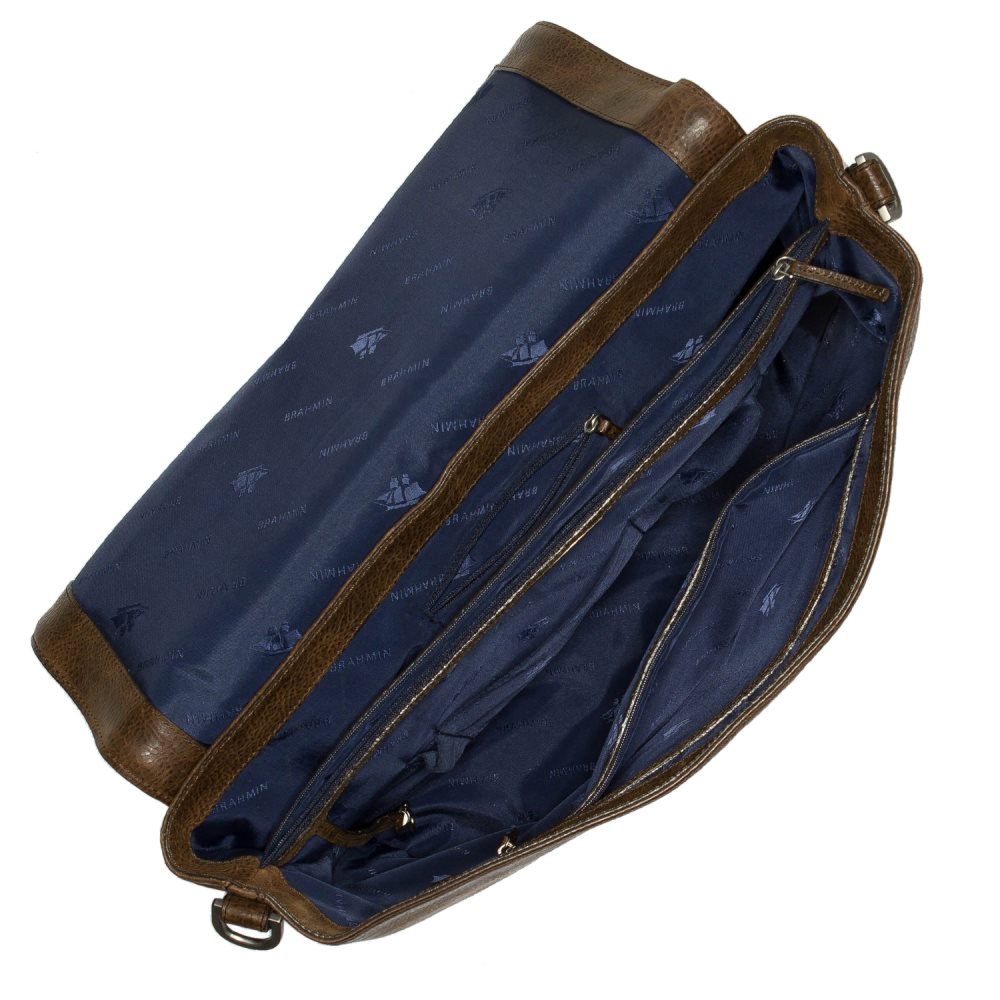 Brahmin Mason Messenger Cocoa Brown Manchester ID:Brahmin-202602