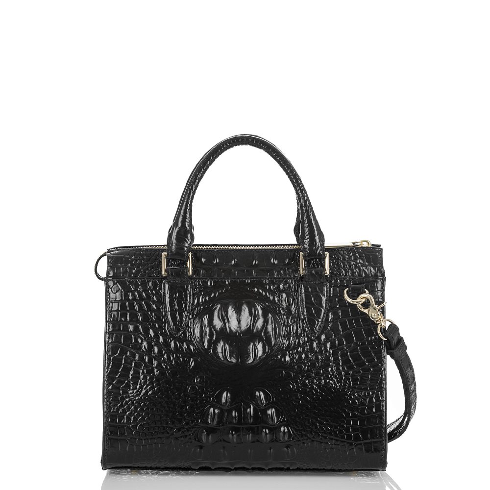 Brahmin Anywhere Convertible Black Satchel Handbag ID:Brahmin-203106