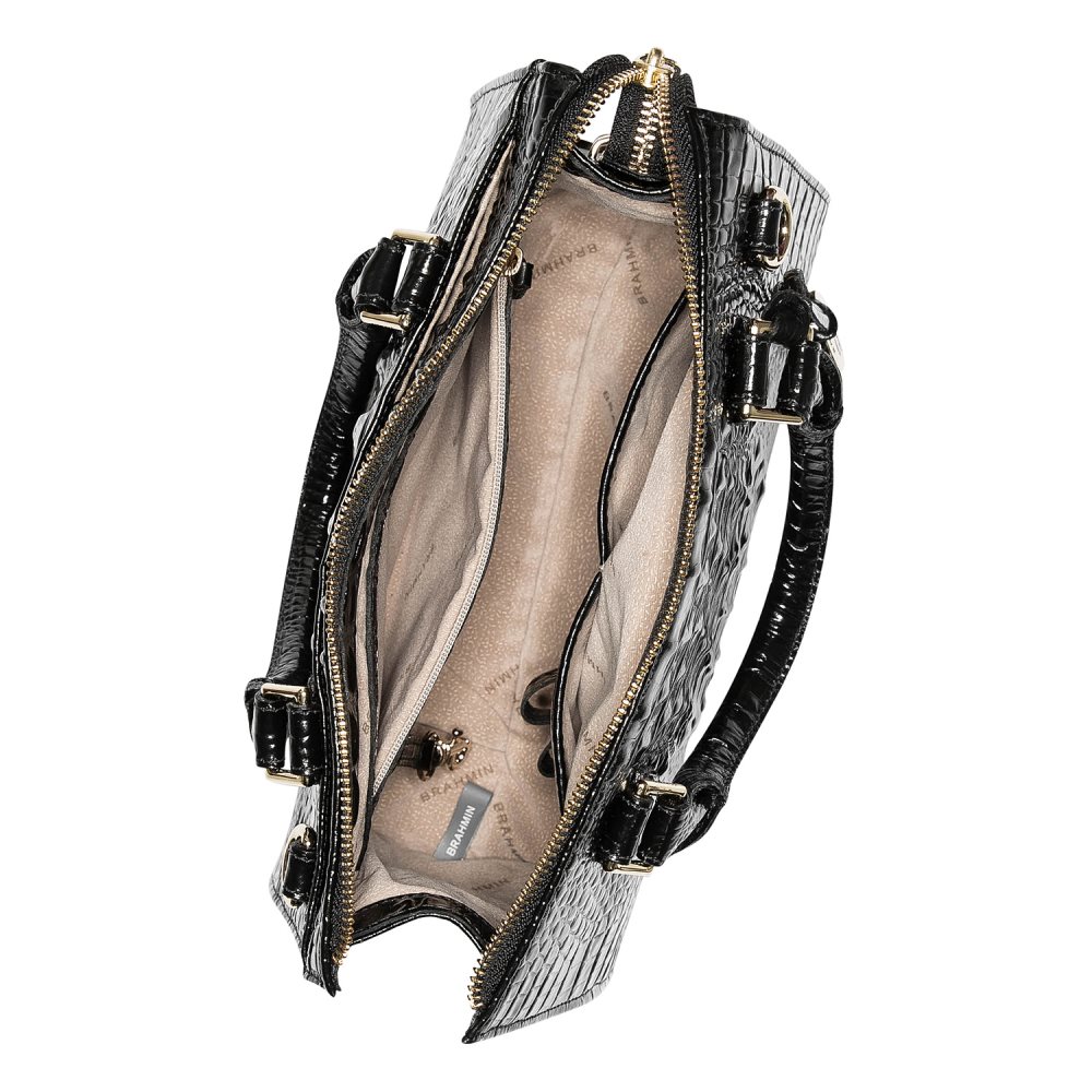 Brahmin Anywhere Convertible Black Satchel Handbag ID:Brahmin-203106