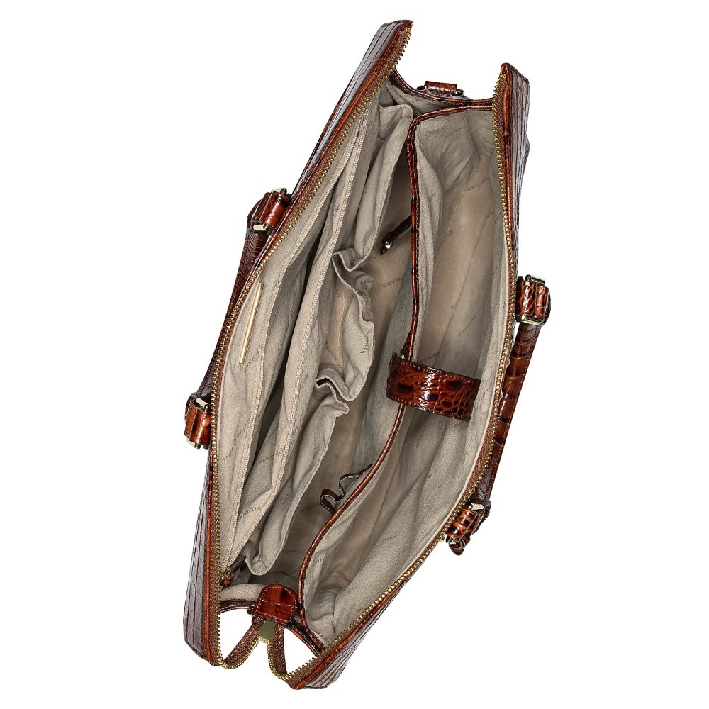 Brahmin Business Tote Bag | Pecan Melbourne ID:Brahmin-203470