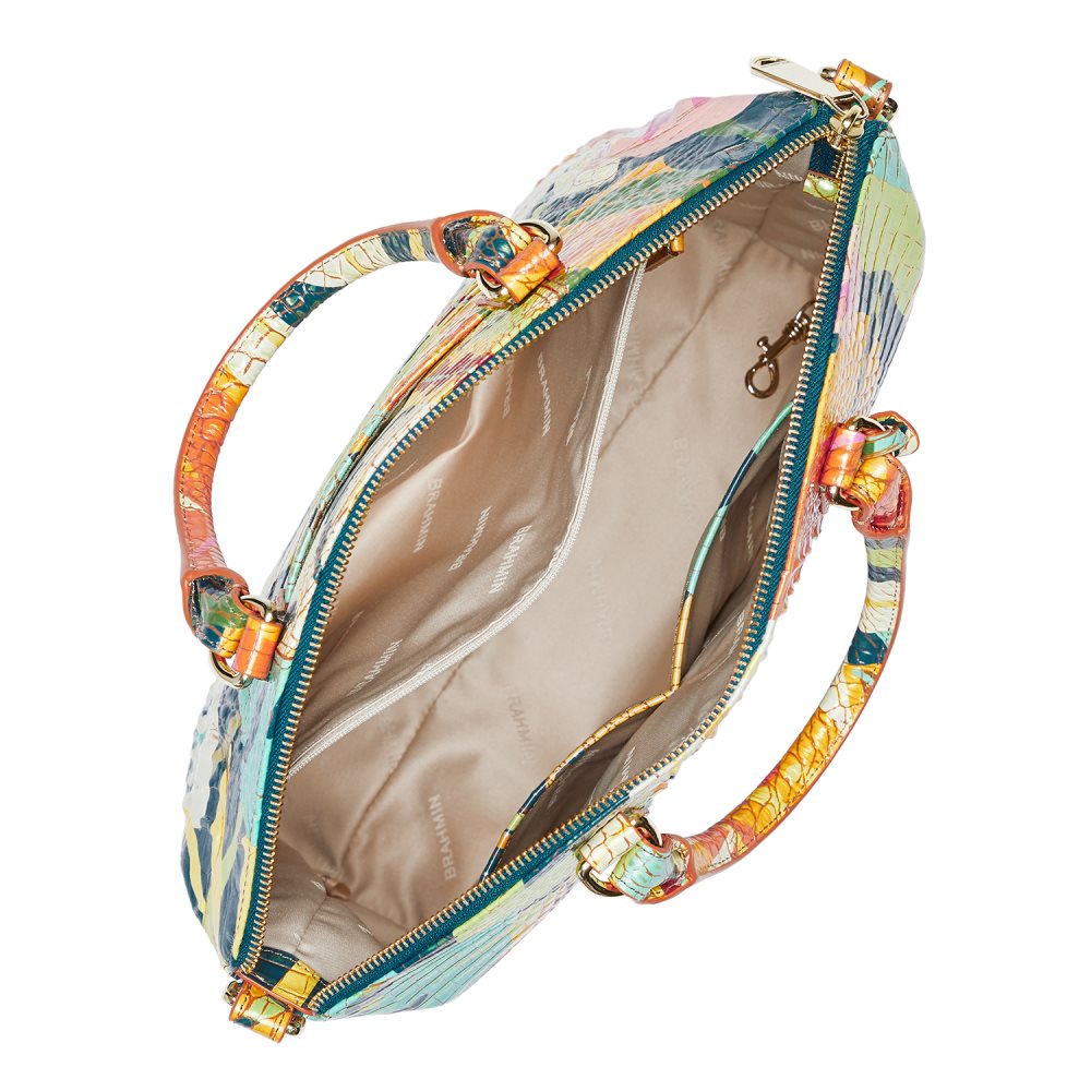 Brahmin Large Duxbury Satchel Retro Jungle Melbourne ID:Brahmin-203086