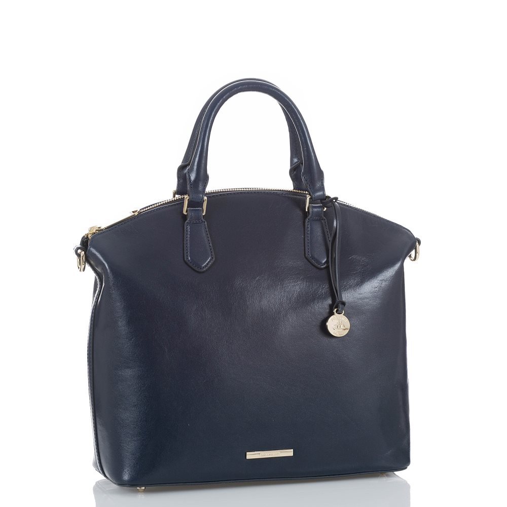 Brahmin Large Duxbury Satchel Navy Topsail ID:Brahmin-202547