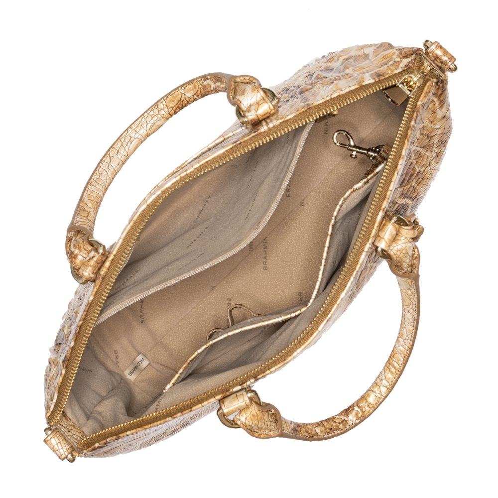 Brahmin Large Duxbury Satchel Camel Safari Melbourne ID:Brahmin-202947