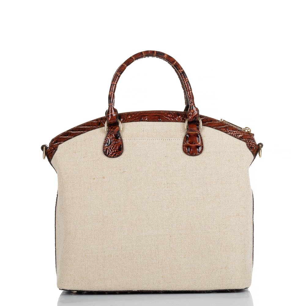 Brahmin Large Duxbury Satchel Pecan Pipa ID:Brahmin-202548