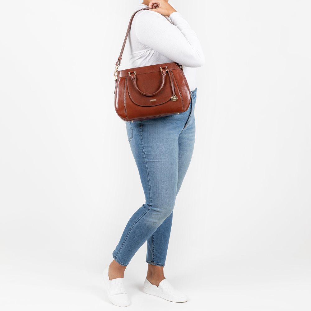 Brahmin Raelynn Cognac Topsail ID:Brahmin-202550