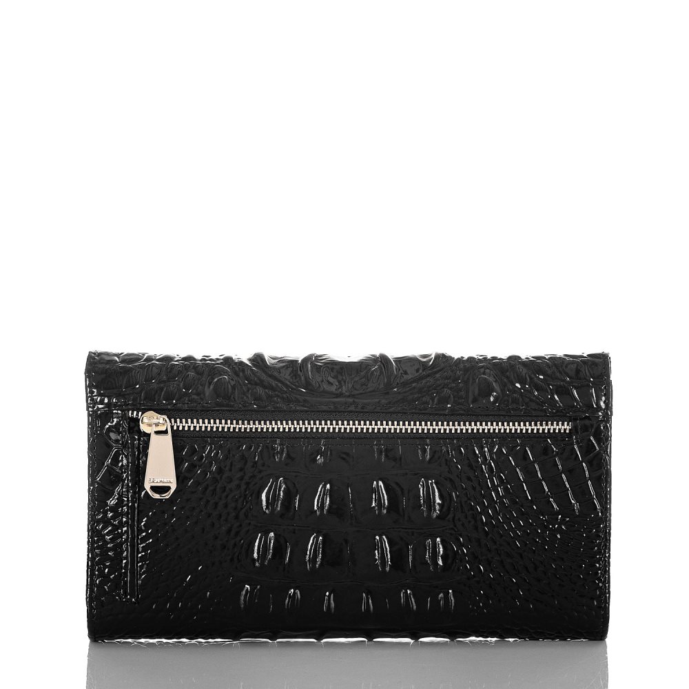 Brahmin Checkbook Wallet | Black Leather Checkbook Wallet ID:Brahmin-203620
