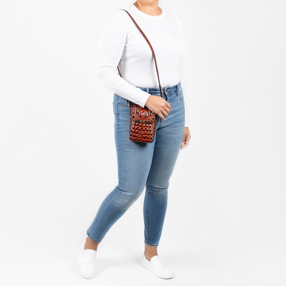 Brahmin Sasha Lightweight Black Leather Crossbody Bag ID:Brahmin-203287