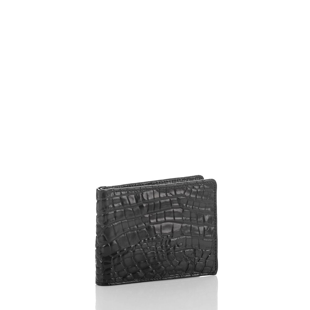 Brahmin Black Leather Billfold Wallet | Black Melbourne ID:Brahmin-202631