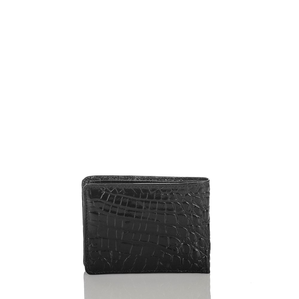 Brahmin Black Leather Billfold Wallet | Black Melbourne ID:Brahmin-202631