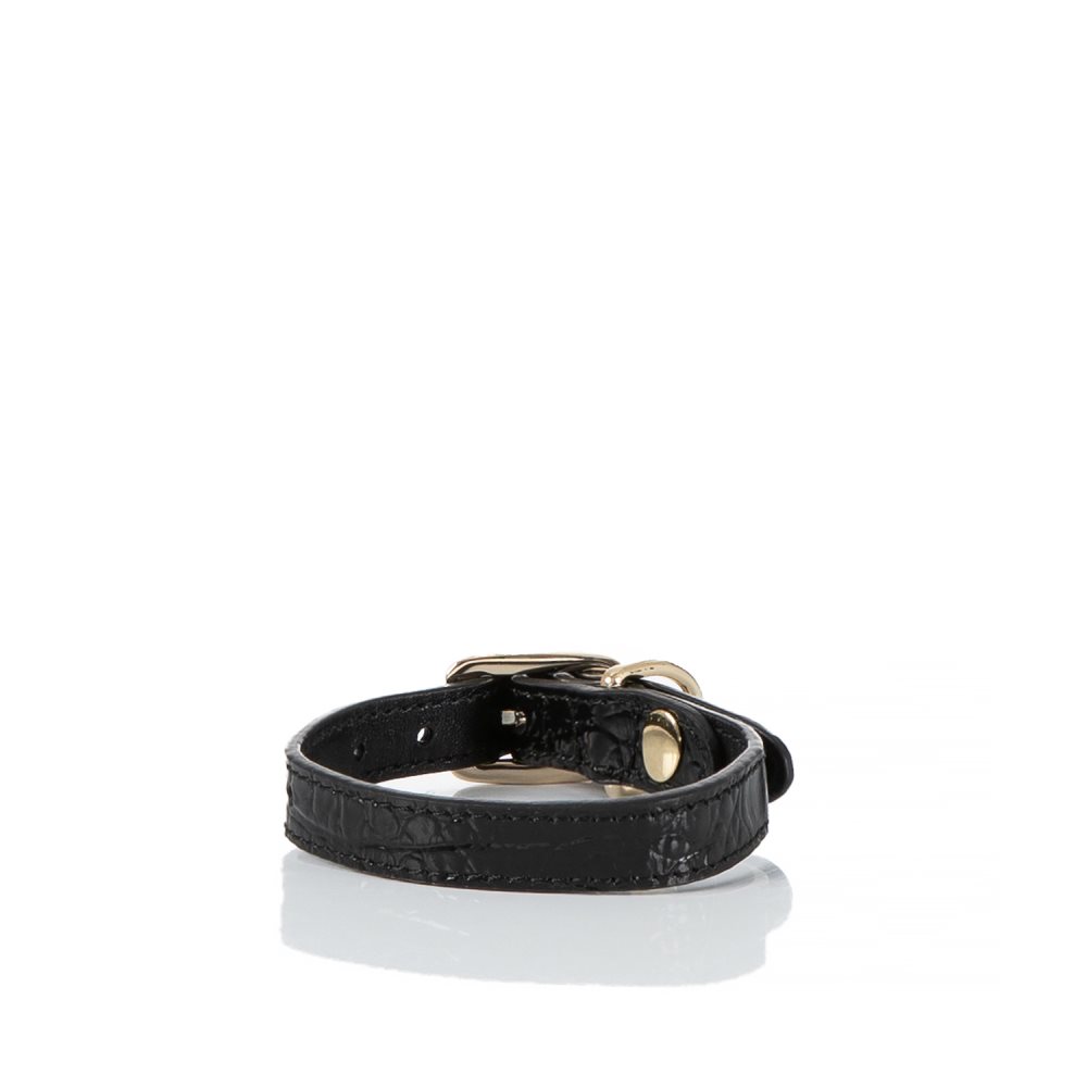 Brahmin Small Black Leather Dog Collar | Black Melbourne ID:Brahmin-203583