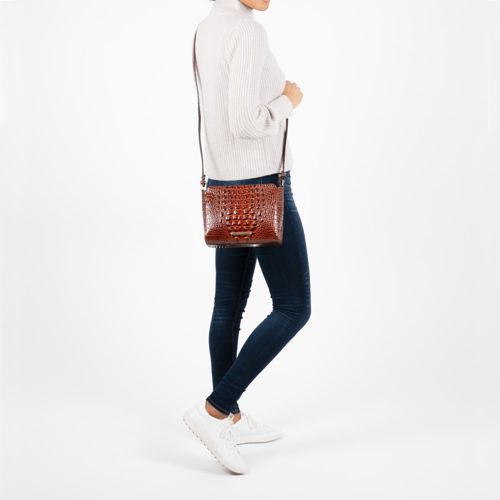 Brahmin Carrie Crossbody Green Viper Mackay ID:Brahmin-203324