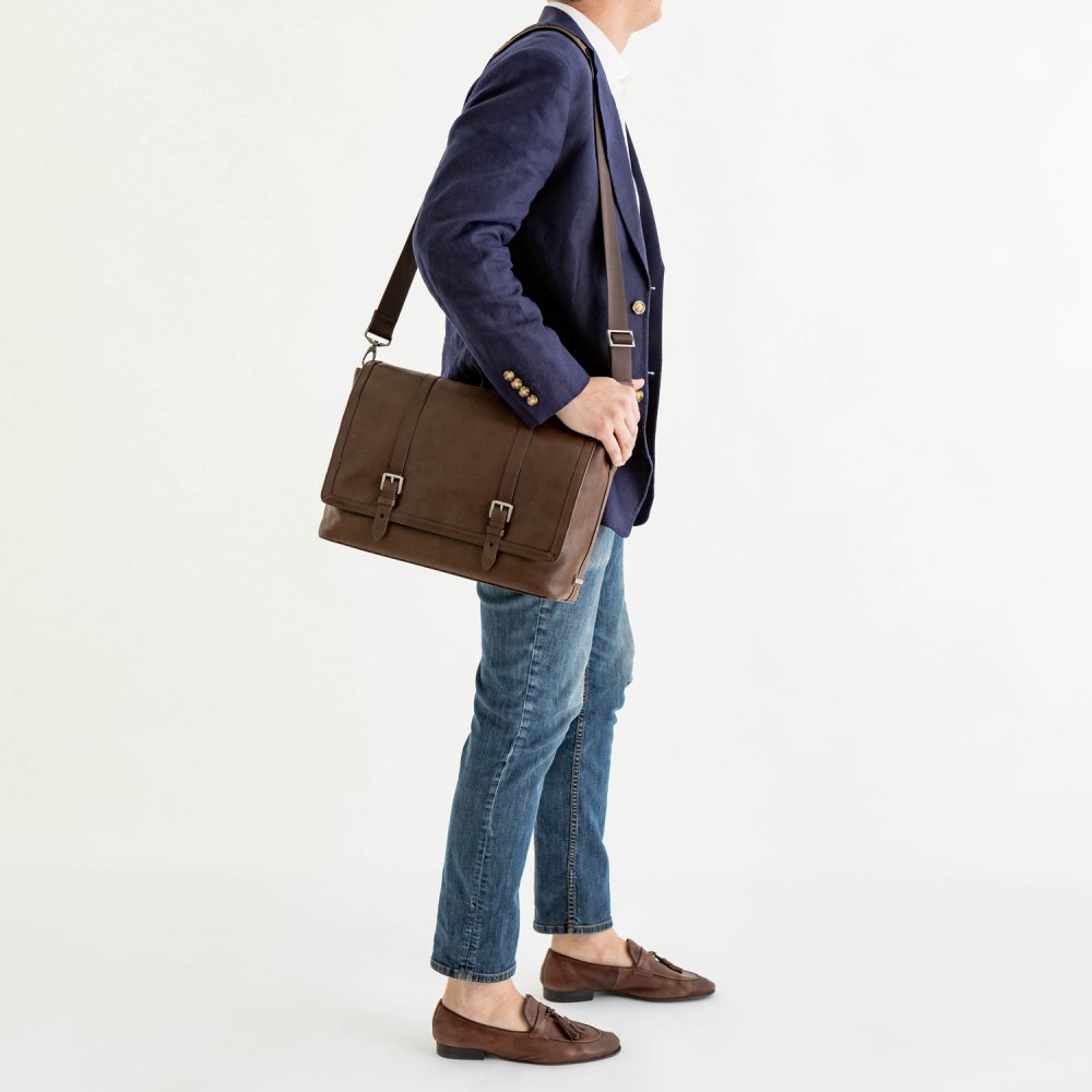 Brahmin Mason Messenger Cocoa Brown Manchester ID:Brahmin-202658